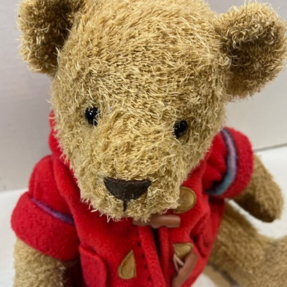 Cute Russ Sitting Baby Fraserbear 2005 Brown w/Red Jacket - Picture 3 of 13